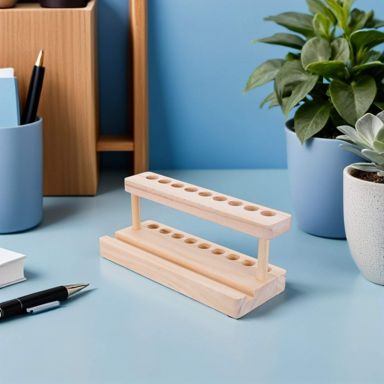 Wooden Phone Stand Holder with - огляд і ціна Wooden Fountain Pen Desk Stand Holder