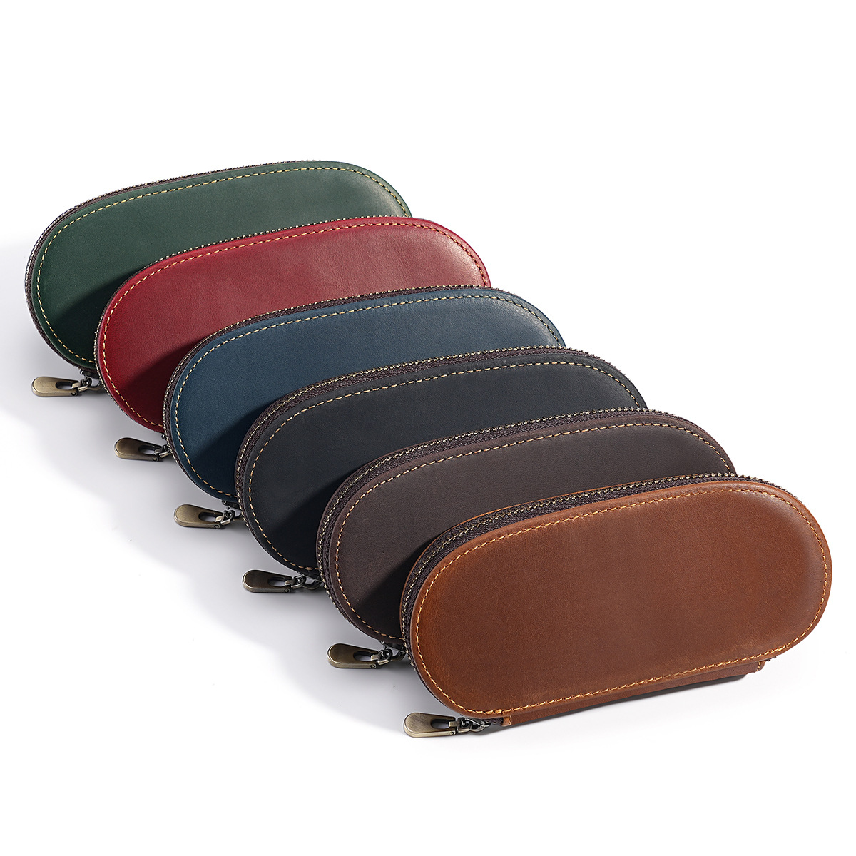Retro 3-slot Fountain Pen Case - огляд і ціна Leather Fountain Pen Case 3 Slots Pouch