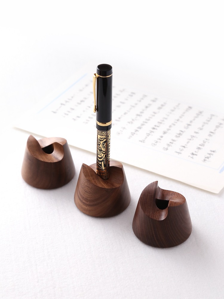 Walnut Wood Fountain Pen Holde - огляд і ціна Wooden Fountain Pen Desk Stand Holder