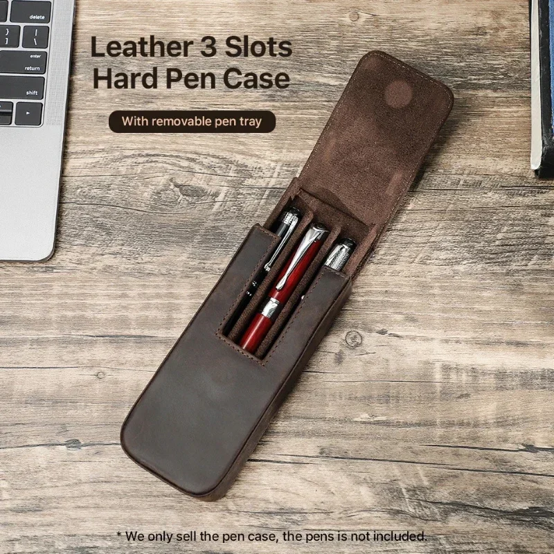 Luxury Genuine Leather 2/3/6/1 - огляд і ціна Leather Fountain Pen Case 3 Slots Pouch