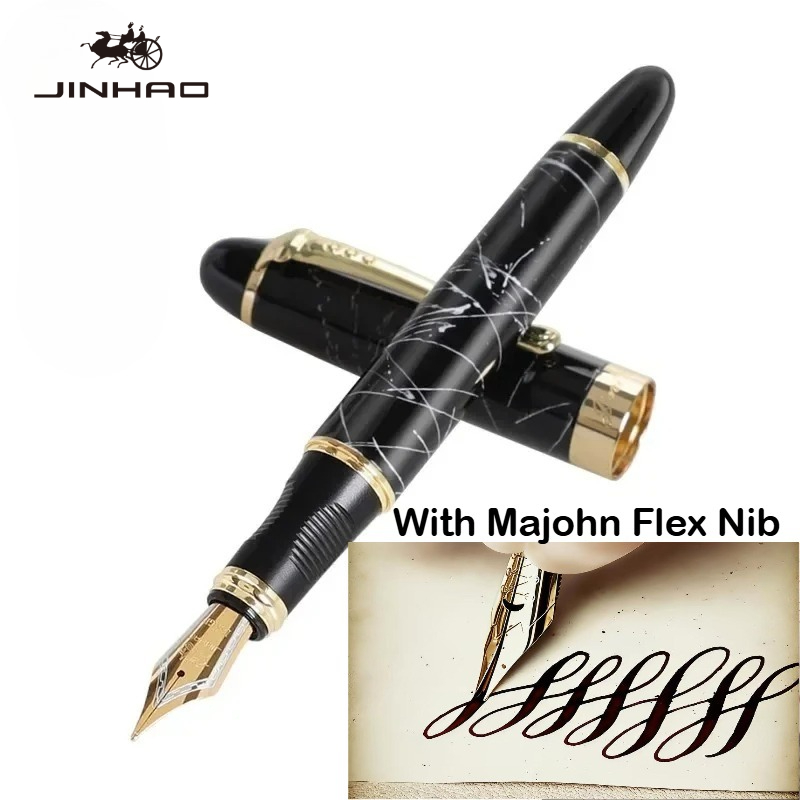 JINHAO X450 Fountain Pen With  - огляд і ціна Fountain Pen Calligraphy Flex Nib