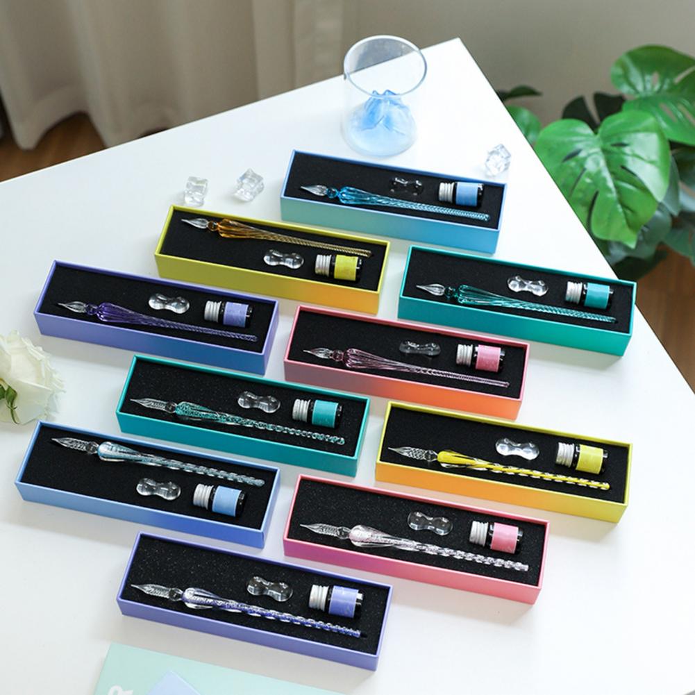 Glass Dip Pen Set With Ink & P - огляд і ціна Glass Dip Pen Calligraphy Ink Set