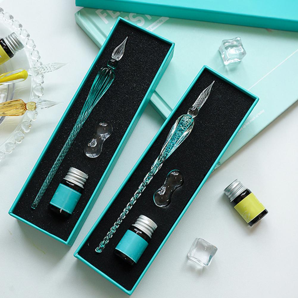 Glass Dip Pen Set With Ink & P - огляд і ціна Glass Dip Pen Calligraphy Ink Set