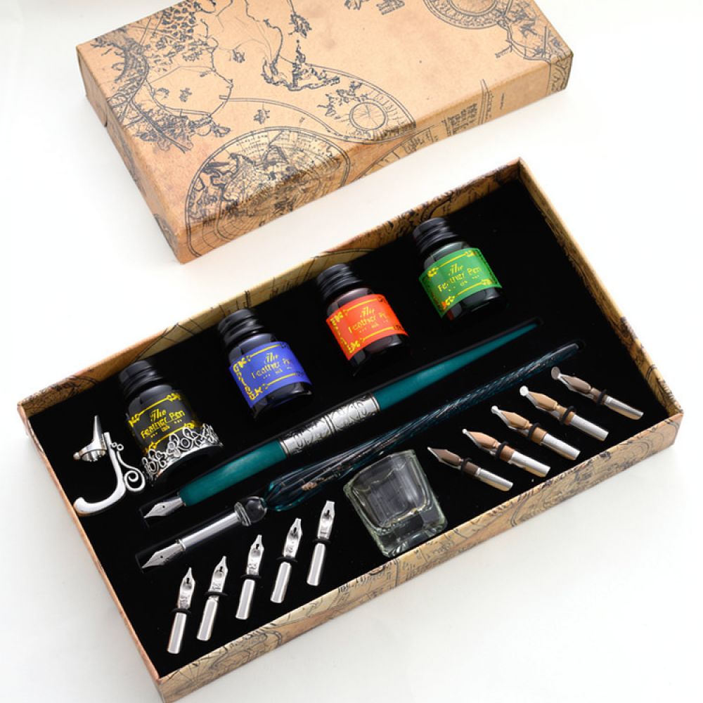 Premium Glass Dip Pen Set Star - огляд і ціна Glass Dip Pen Calligraphy Ink Set