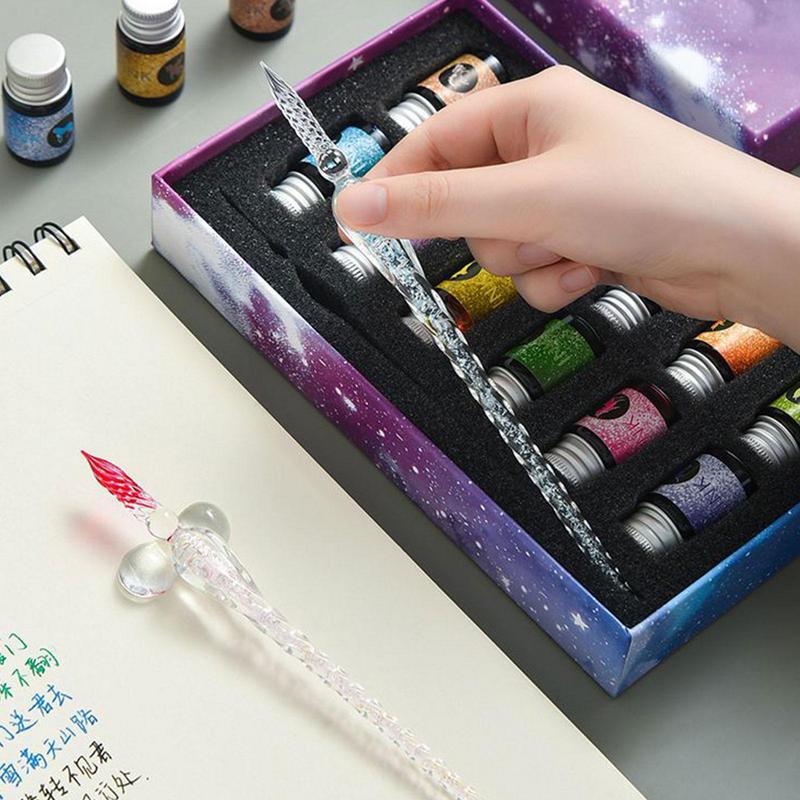 Glass Dip Pen Set Crystal Star - огляд і ціна Glass Dip Pen Calligraphy Ink Set