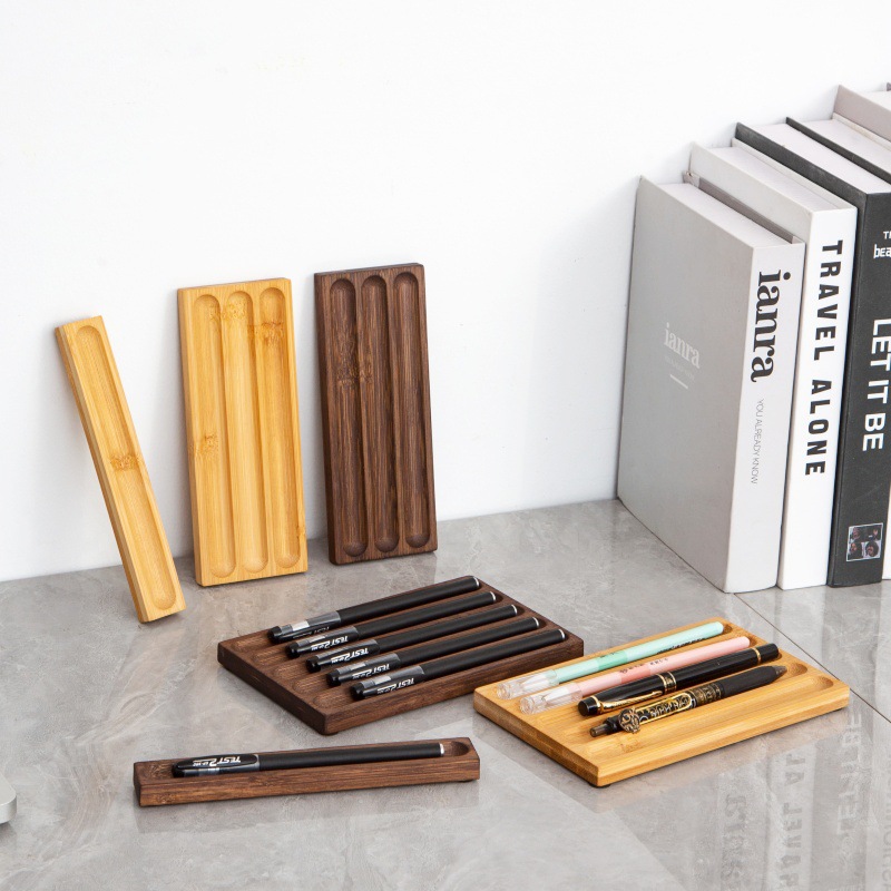 Fountain Pen Holder Desktop Di - огляд і ціна Wooden Fountain Pen Desk Stand Holder