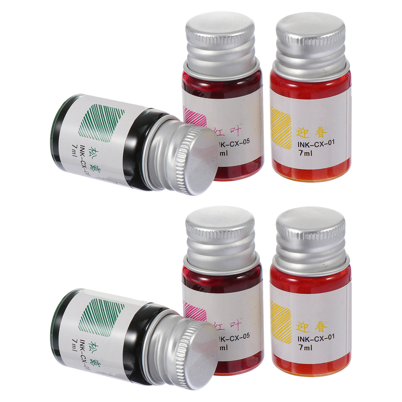 6Pcs Vintage Color Ink Set for - огляд і ціна Glass Dip Pen Calligraphy Ink Set