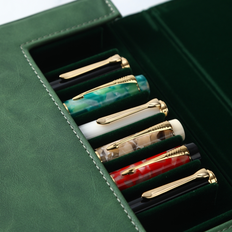 Luxury PU Leather 10/6/3 Slots - огляд і ціна Leather Fountain Pen Case 3 Slots Pouch