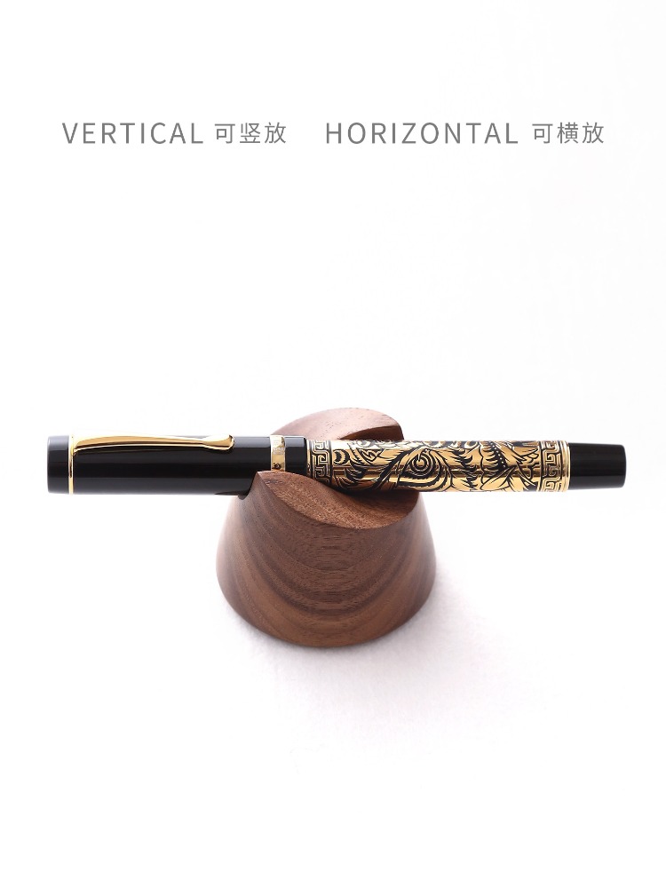 Walnut Wood Fountain Pen Holde - огляд і ціна Wooden Fountain Pen Desk Stand Holder