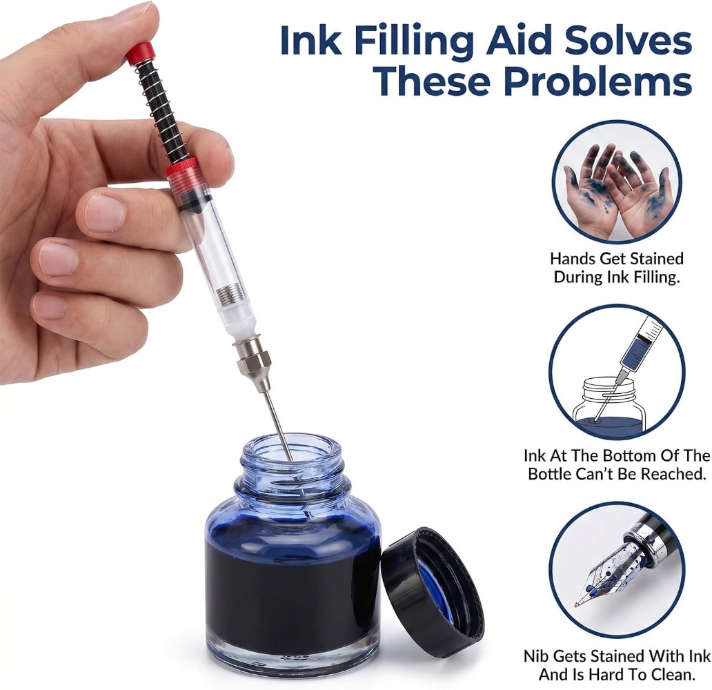 1-10PCS Fountain Pen Filler In - огляд і ціна Fountain Pen Converter Ink Suction