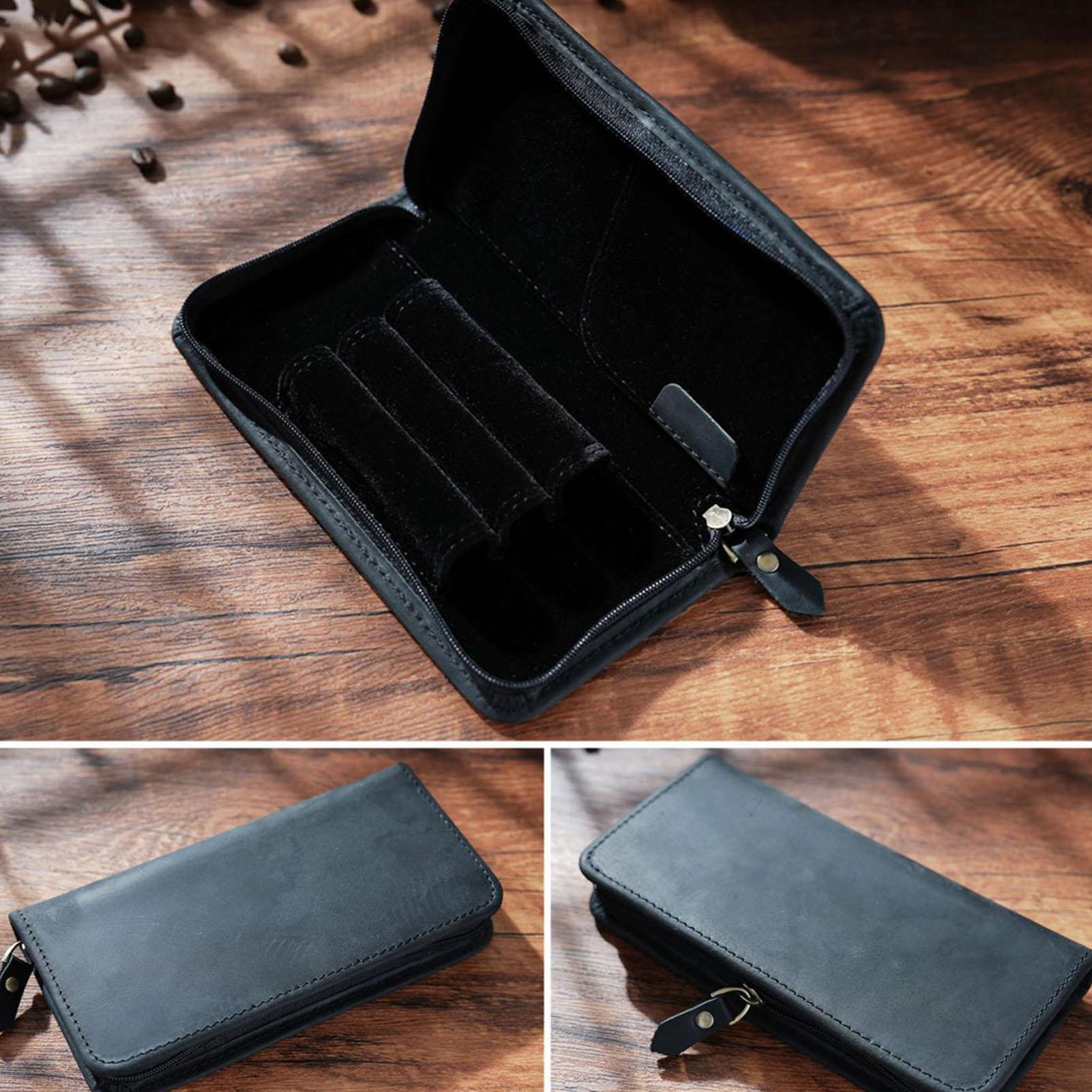 3 Slots Leather Pen Bag Vintag - огляд і ціна Leather Fountain Pen Case 3 Slots Pouch