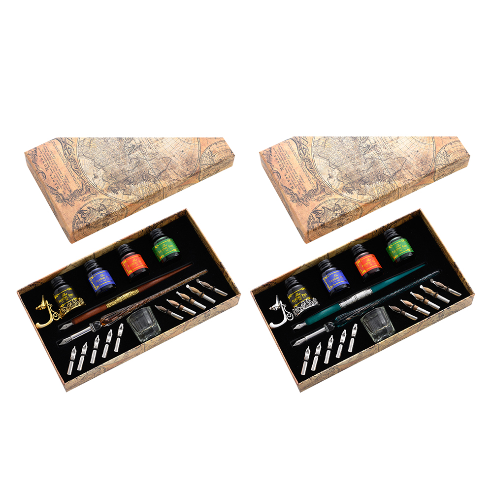 European Dip Pen Fountain Retr - огляд і ціна Glass Dip Pen Calligraphy Ink Set