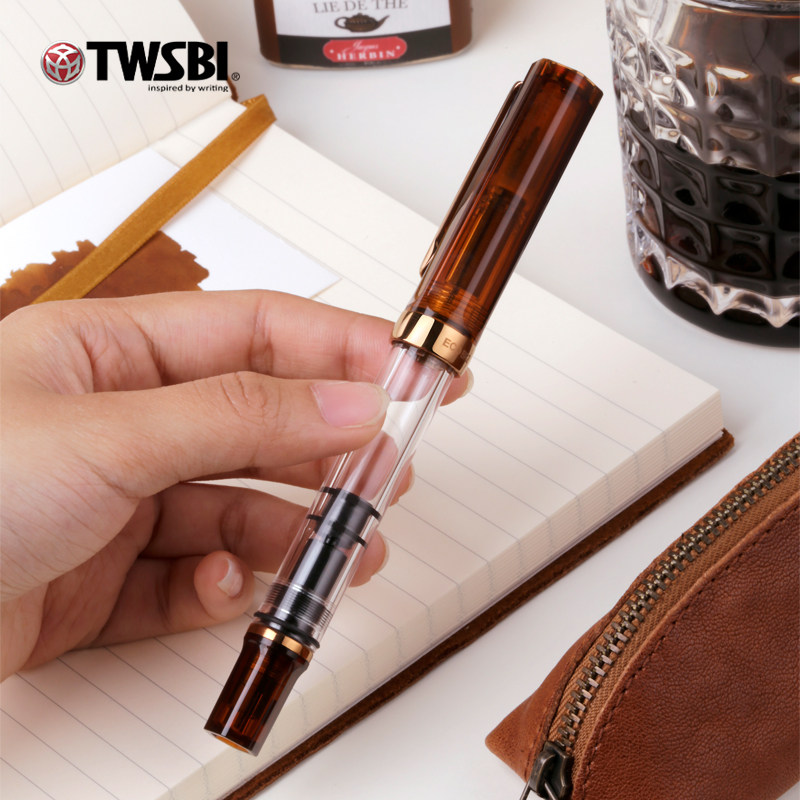 TWSBI ECO Coffee Brown Fountai - огляд і ціна Fountain Pen Piston Filler Large Ink