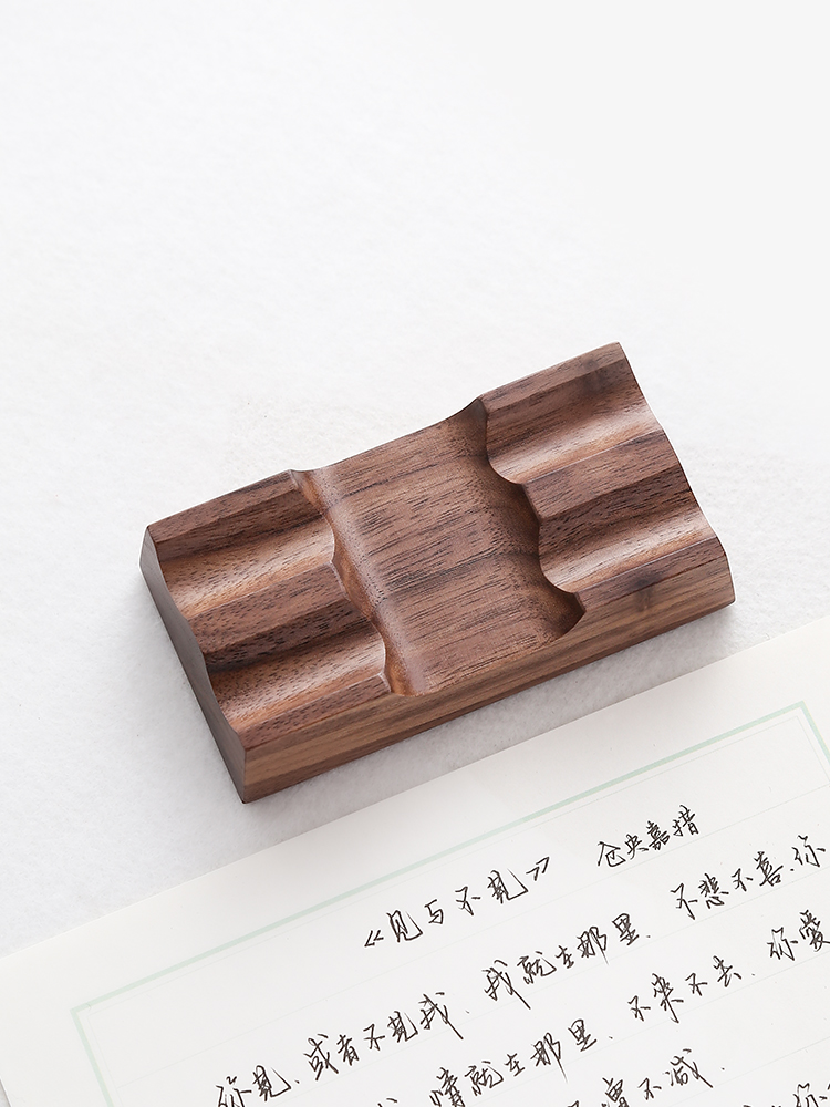 Walnut Wood Pen Holder Stand f - огляд і ціна Wooden Fountain Pen Desk Stand Holder