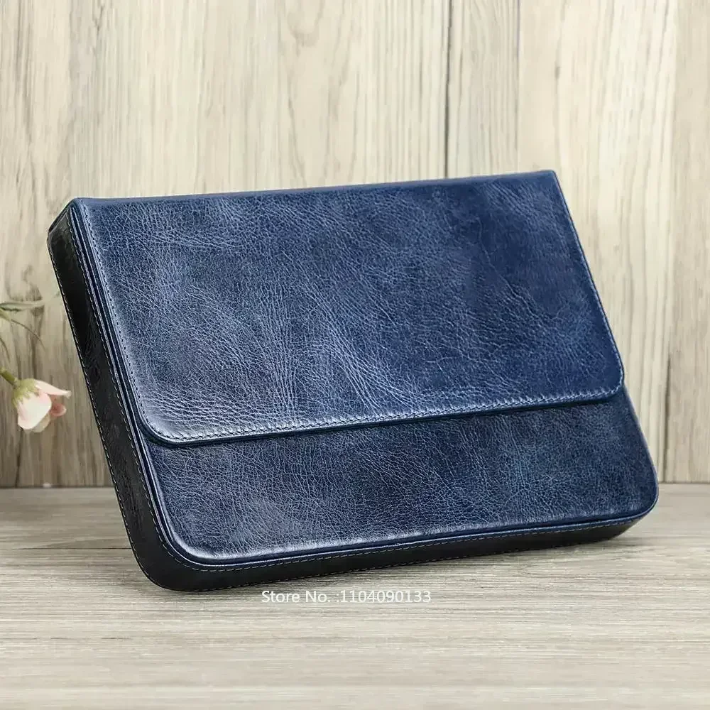 Hot Luxury Genuine Leather 12  - огляд і ціна Leather Fountain Pen Case 3 Slots Pouch
